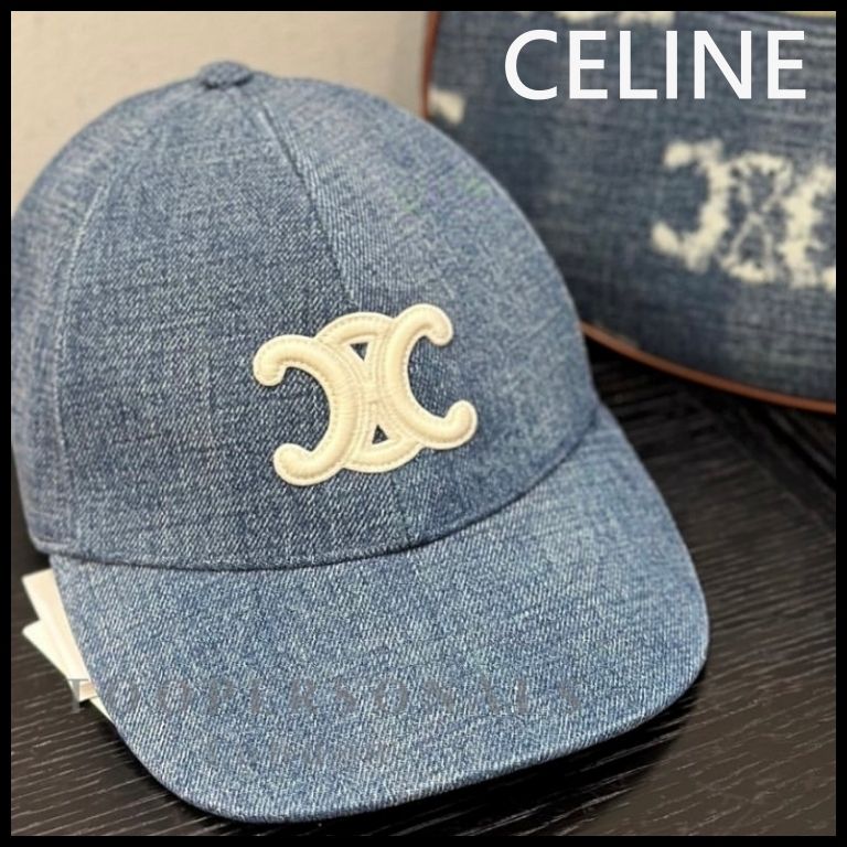CELINE】セリーヌ トリオンフ ベースボールキャップ デニム (CELINE