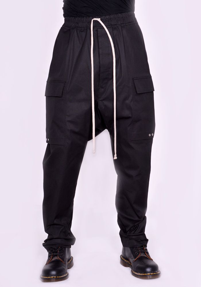 正規店出店】RICKOWENS MEN LONG CARGO PANTS COTTON BLEND (RICK