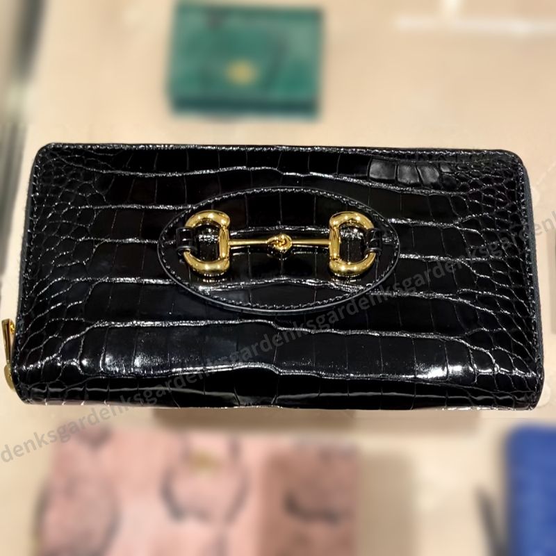 希少！即納！GUCCI ホースビット クロコダイル ジップ長財布 (GUCCI/長