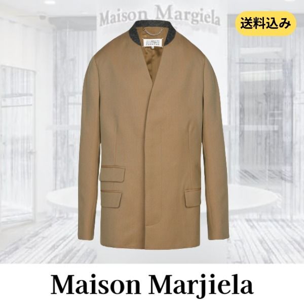 Maison Margiela ノーカラー ウール ブレザー ジャケット (Maison