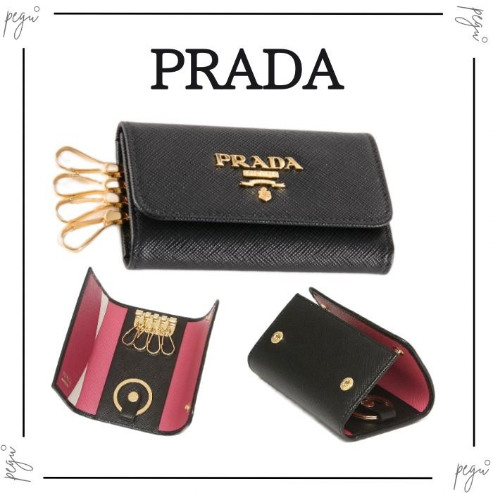PRADA】国内発送キーケース SAFFIANO マルチカラー レザーー (PRADA