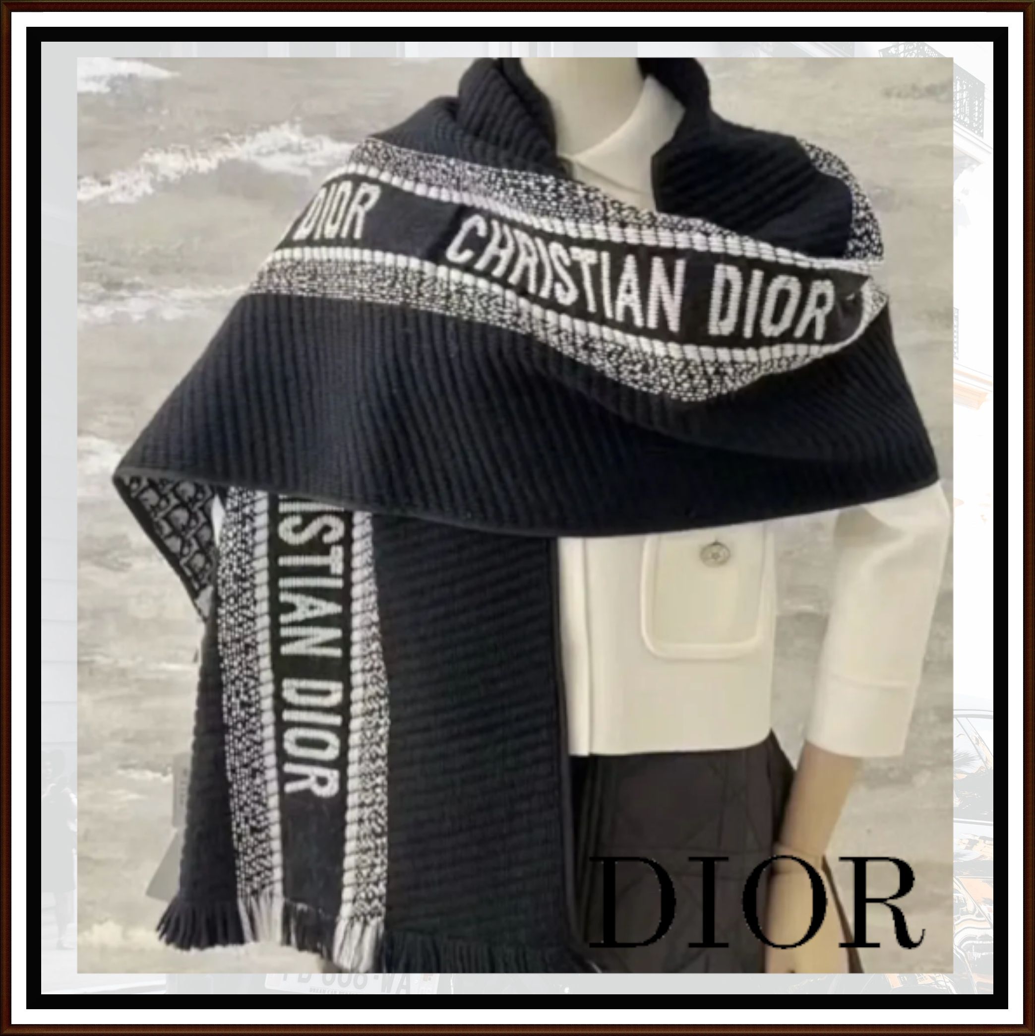 どんなコーデにも♪】☆ディオール☆リバーシブルマフラー (Dior
