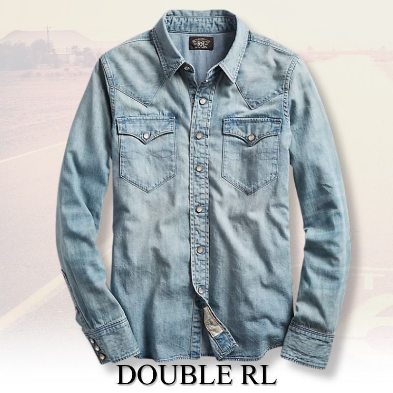RRL Indigo Denim Western Shirt デニム シャツ (RRL/ブラウス・シャツ