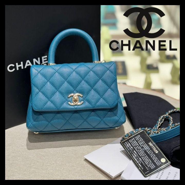 ☆鮮やかなブルー☆CHANEL ココハンドル (CHANEL/ショルダーバッグ