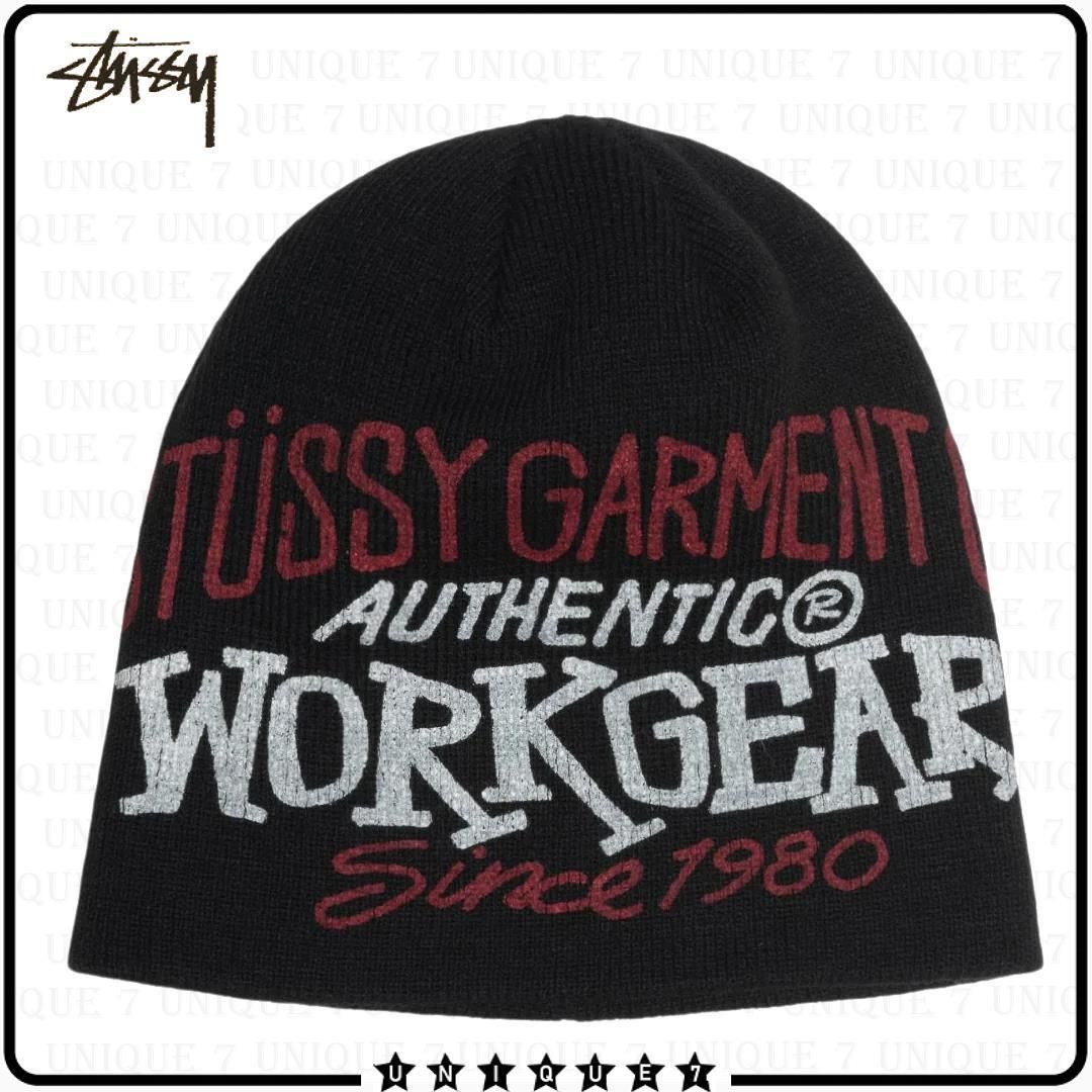 ♥【Stussy】SKULLCAP WORKGEAR PRINT Black♥ (STUSSY/ニットキャップ