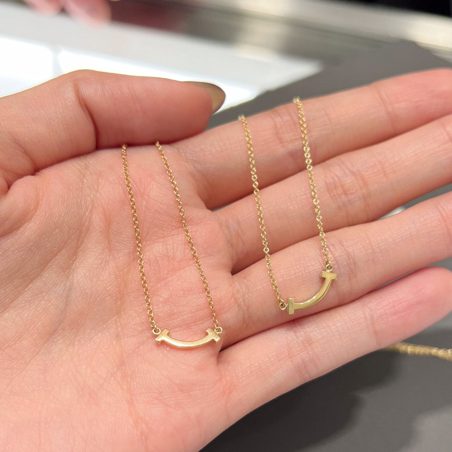 ☆Tiffany&Co☆Tiffany T スマイル ミニ ペンダント (Tiffany & Co