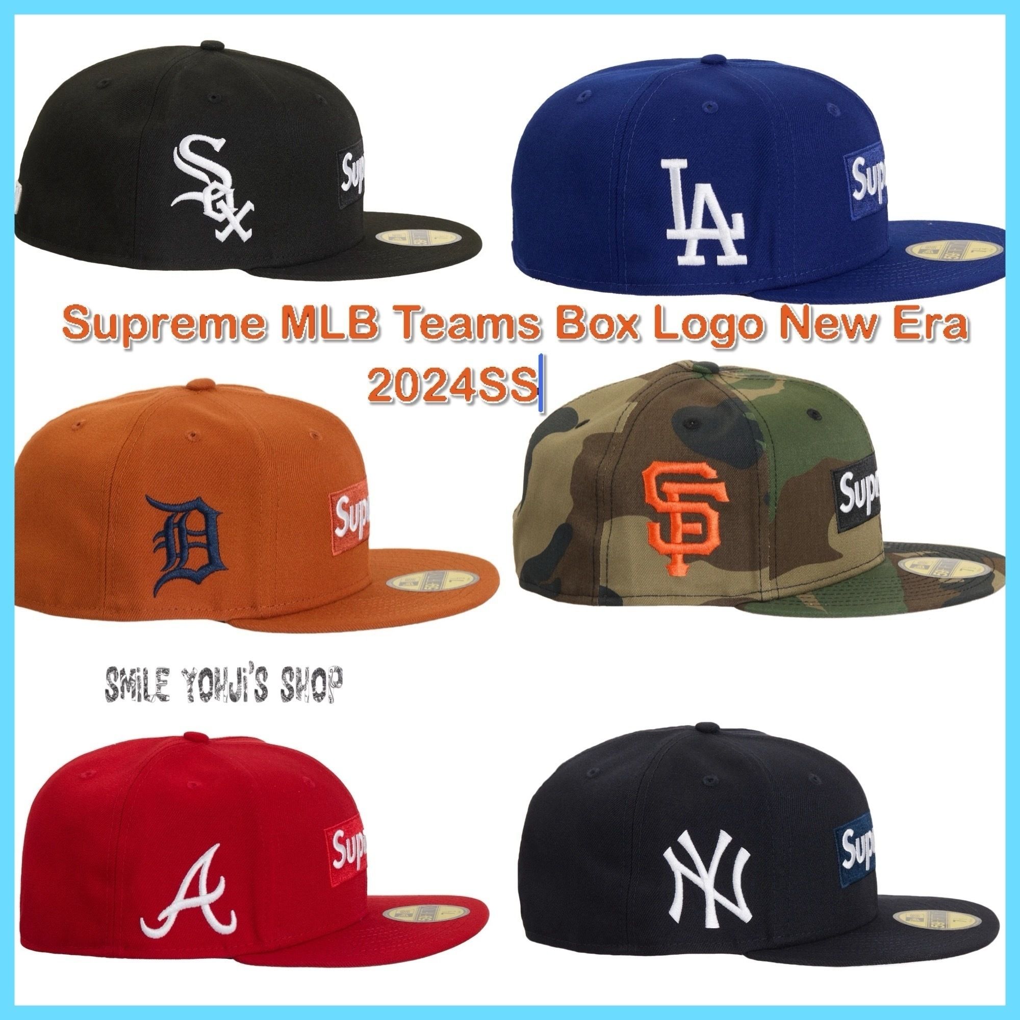 ☆2024SS WEEK11☆Supreme MLB Teams Box Logo New Era (Supreme