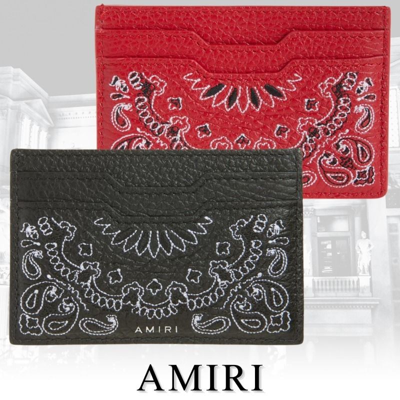 AMIRI アミリ カードホルダー レザーバンダナ (AMIRI/カードケース