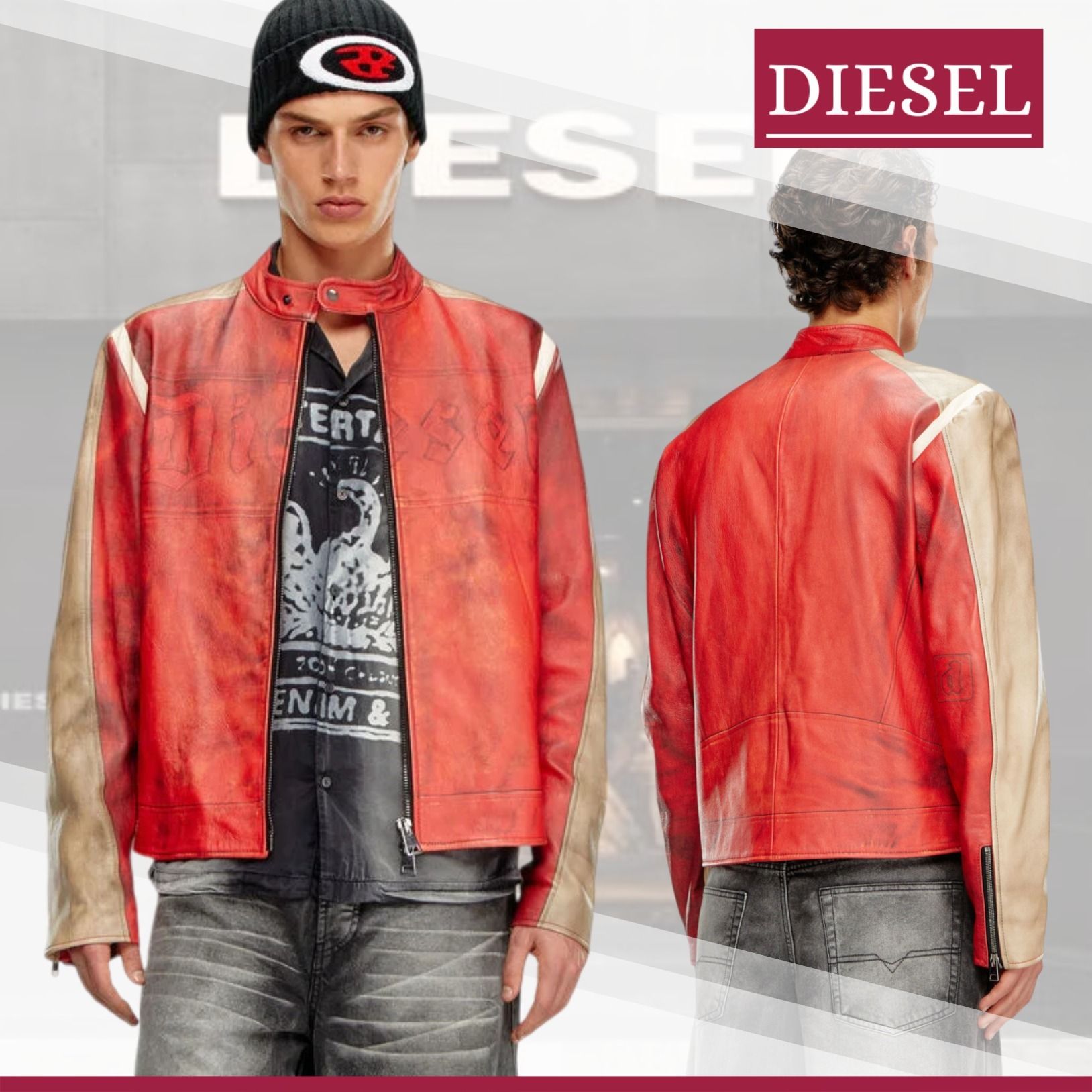 国内即発】DIESEL『L-Ruscha レザージャケット』送料込 (DIESEL/レザー