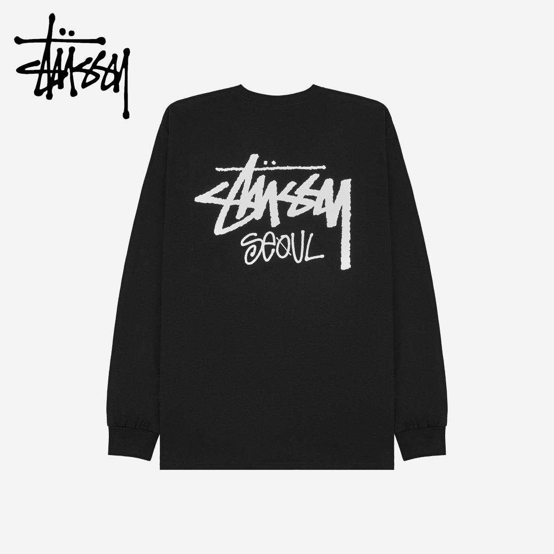 ☆送料無料☆ Stussy Stock Seoul LS T-Shirt Black 2024 ☆ (STUSSY/T