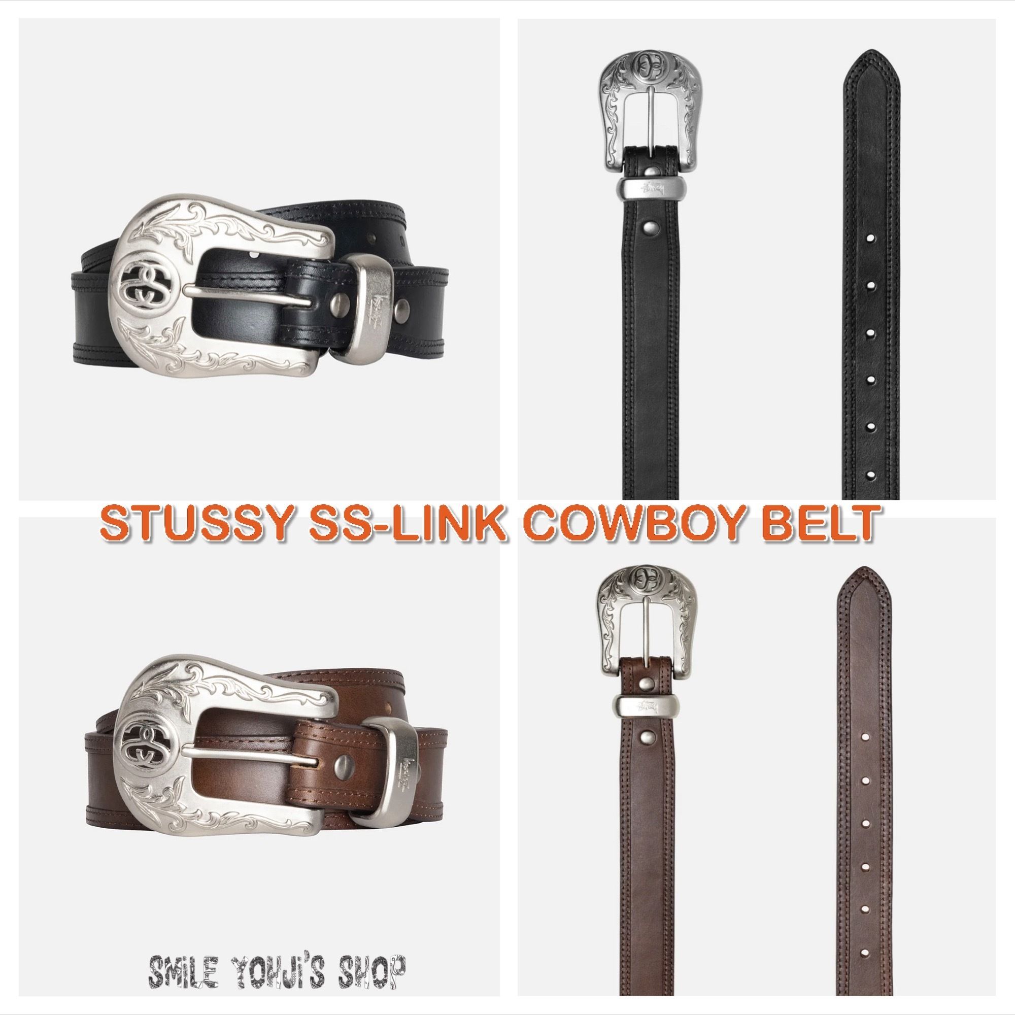 ☆24AW 最新作☆STUSSY SS-LINK COWBOY BELT (STUSSY/ベルト