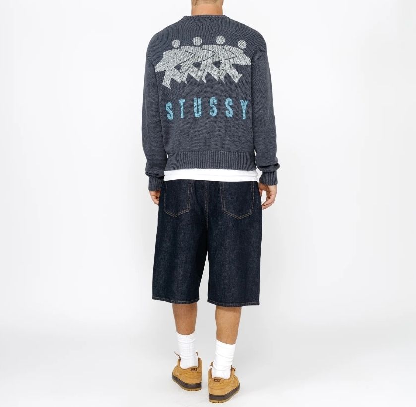 大人気 ☆STUSSY☆ SURFMAN ICON COTTON LINEN CREW (STUSSY/ニット