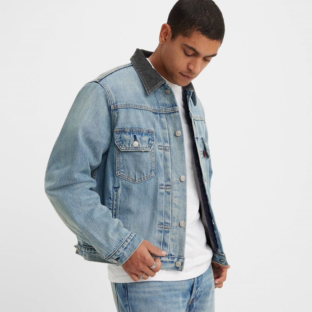 Stussy x Levi's』Embossed Trucker Jacket☆Indigo Wash☆ (STUSSY