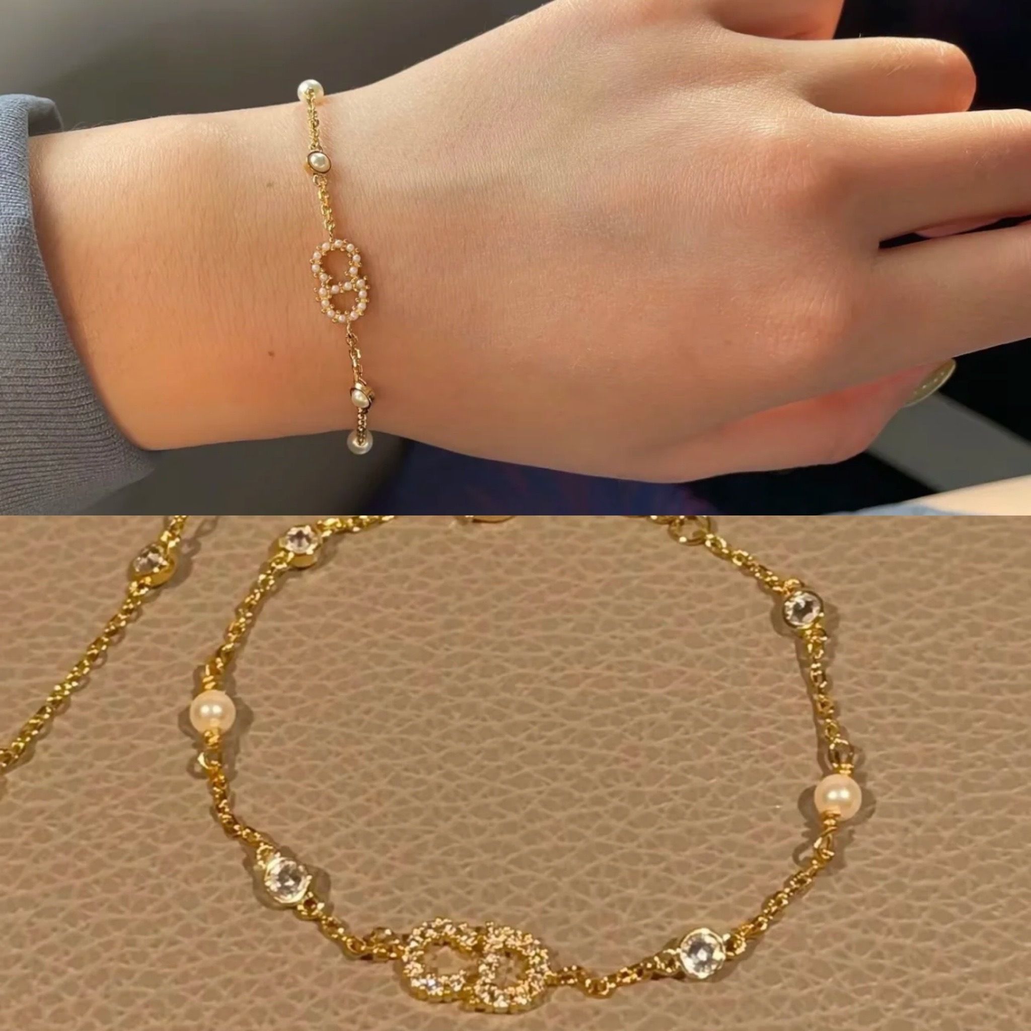 お揃いのネックレスも有りDior Clair D Lune ブレスレット (Dior