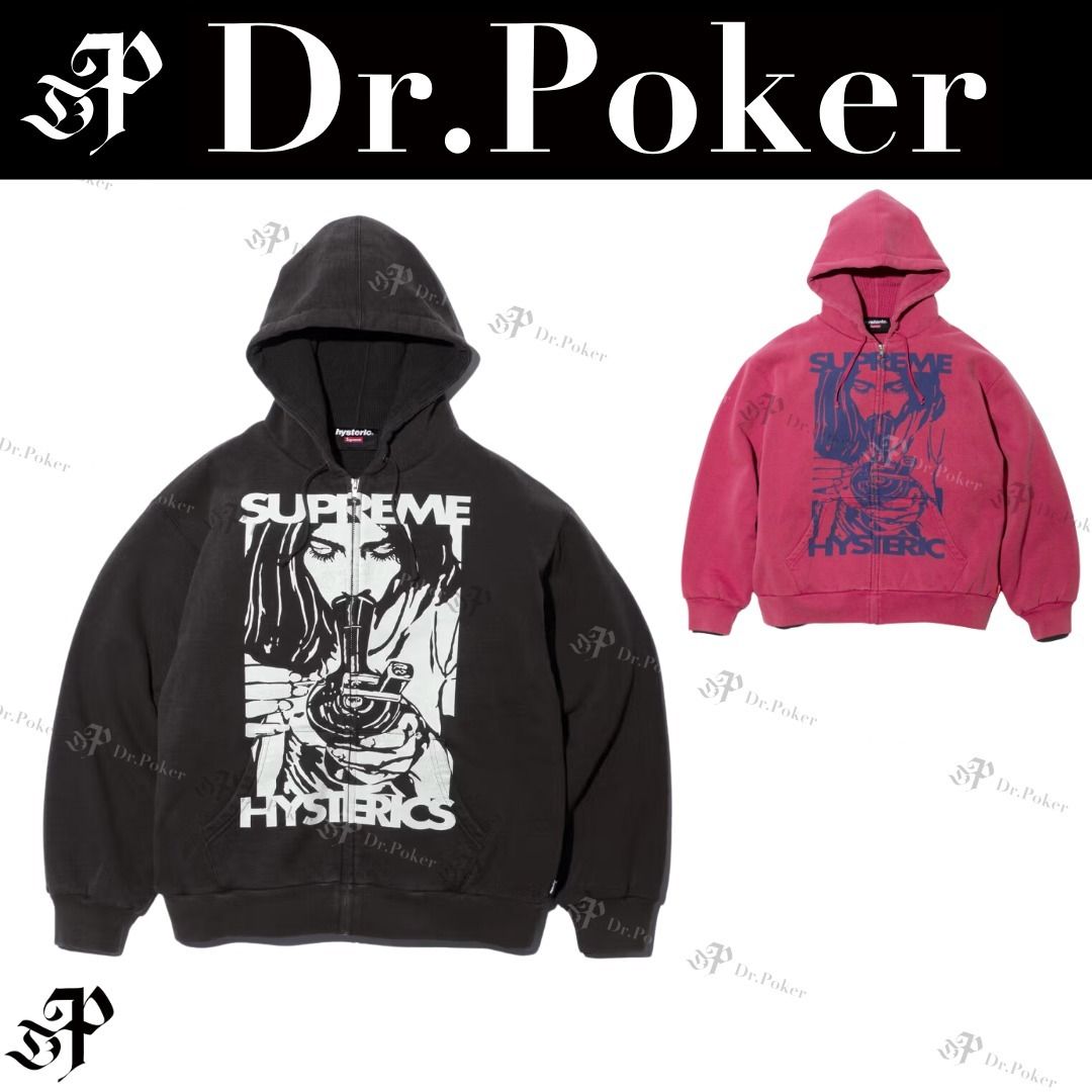 24FW Supreme x Hysteric Glamour サーマル ジップ パーカー (Supreme