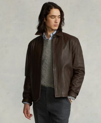 人気☆特価】Polo Ralph Lauren Men's Leatherジャケット (POLO RALPH