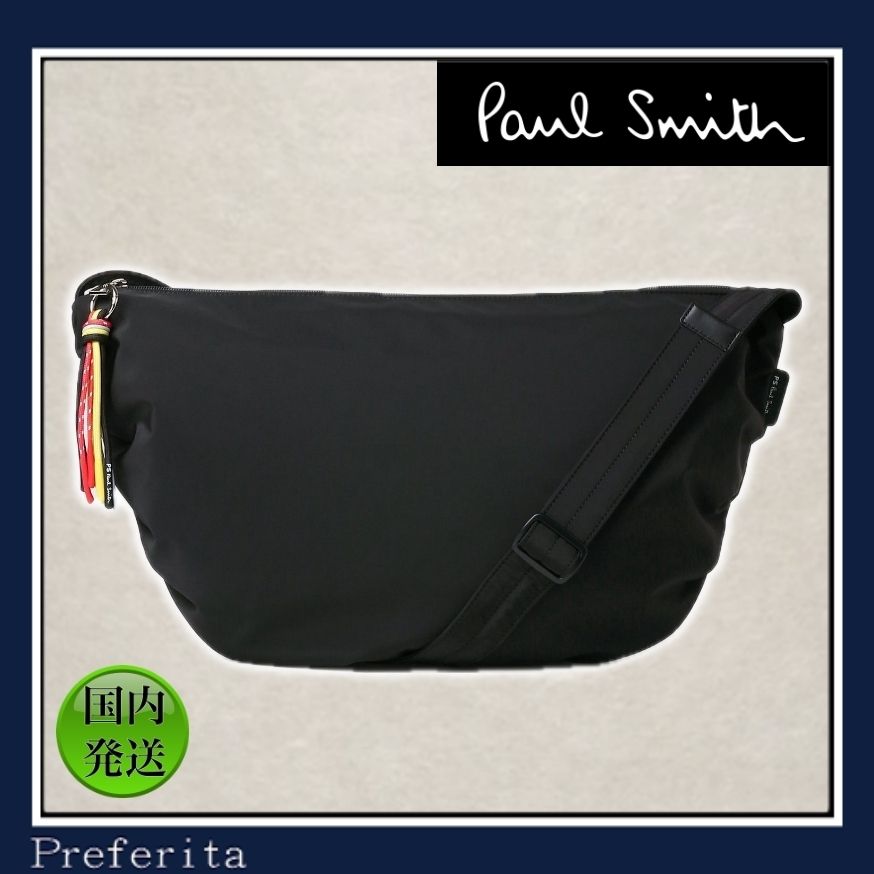 Paul Smith】PSライトポリエステル ショルダーバッグ ブラック (Paul
