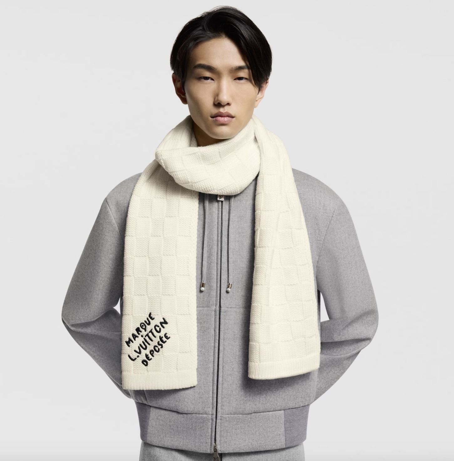すぐ届く*国内発送【Louis Vuitton】マフラー ダミエ ヘリテージ