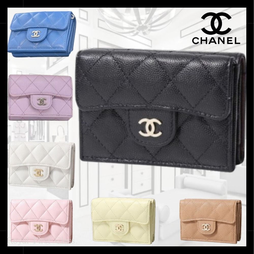 CHANEL♡三つ折り財布 キルティングレザー (CHANEL/折りたたみ財布