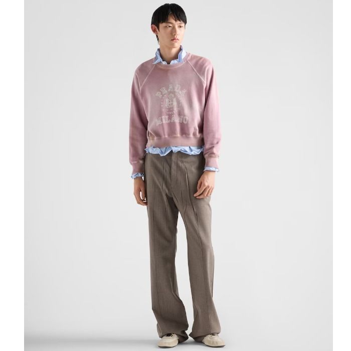 25SS】新作 コットンフリース スウェットシャツ ◇プラダ◇ (PRADA