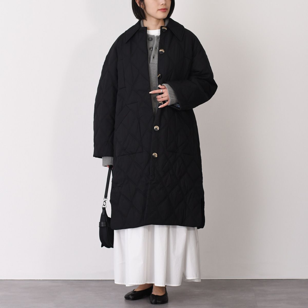 国内即発】GANNI QUILT RAGLAN MIDI COAT (Ganni/ダウンジャケット