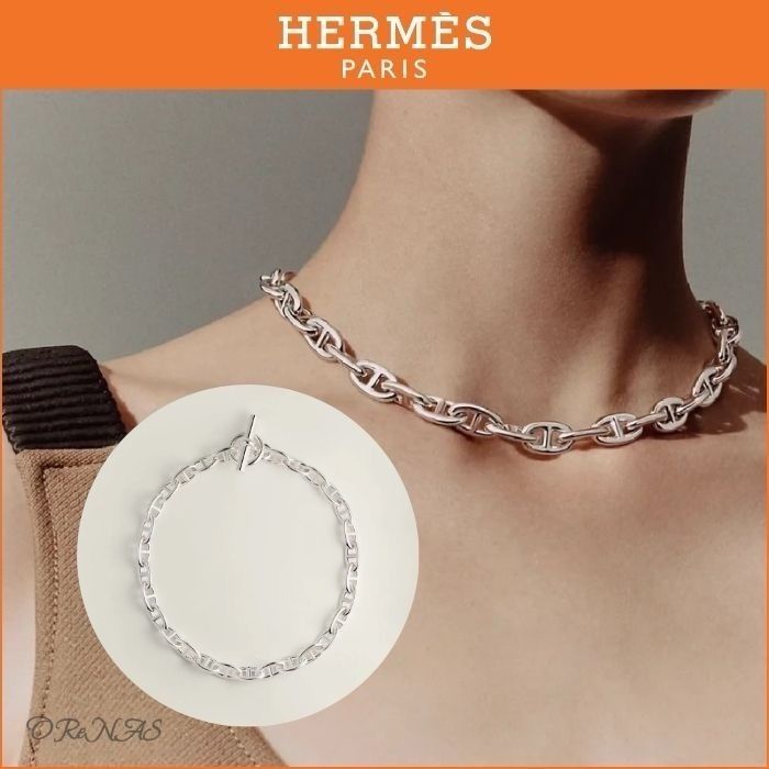 佐藤健愛用♪】HERMES シェーヌダンクル ネックレス GM (HERMES