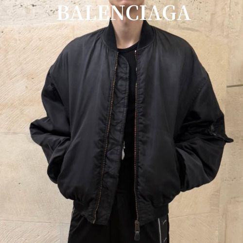 BALENCIAGA◇ スタンダード ボンバージャケット ブラック (BALENCIAGA