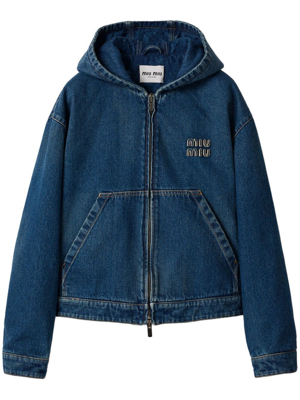 ☆miumiu☆佐藤健着用 フーテッドデニムジャケット 送料関税込 (MiuMiu