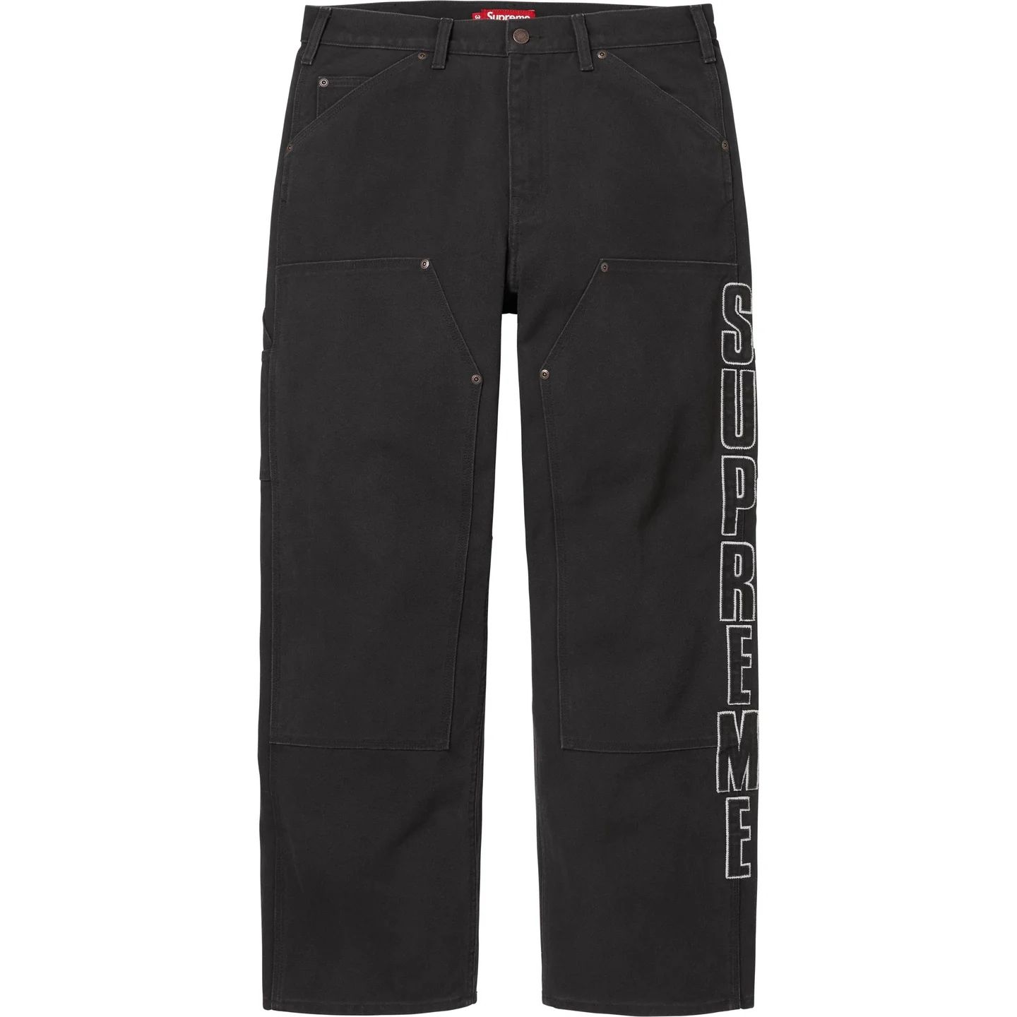 SUPREME】Reflective Double Knee Pants Black - 25FW (Supreme/デニム