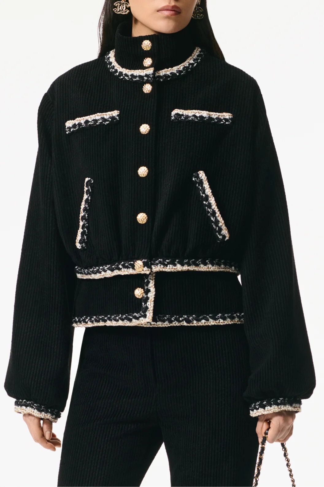 秋冬スタイルにぴったり【シャネル】コーデュロイジャケット (CHANEL