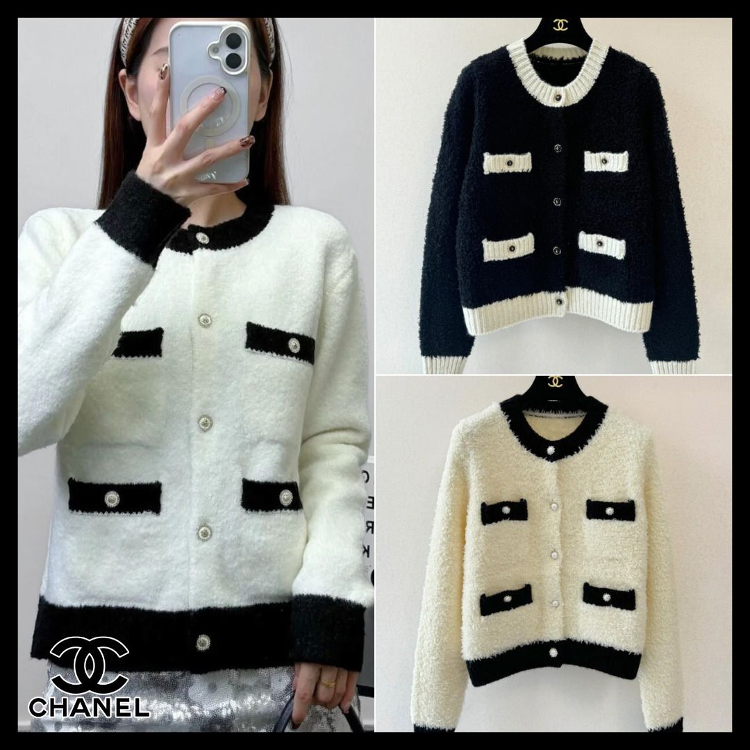 上品でふわふわ♪】CHANEL ココマークボタン カーディガン (CHANEL