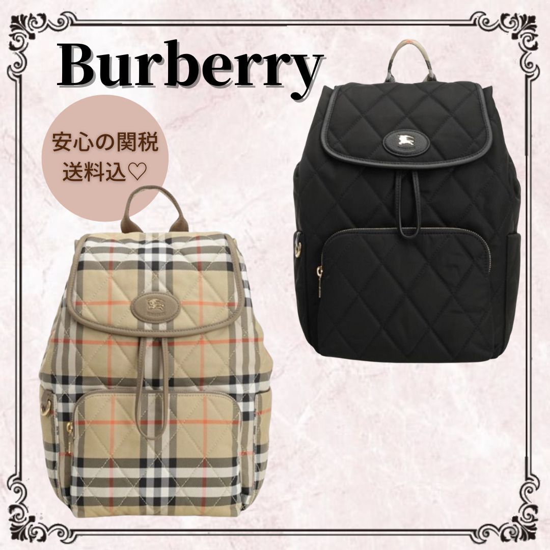 関税込☆*Burberry*Horseshoe キルティング バックパック (Burberry