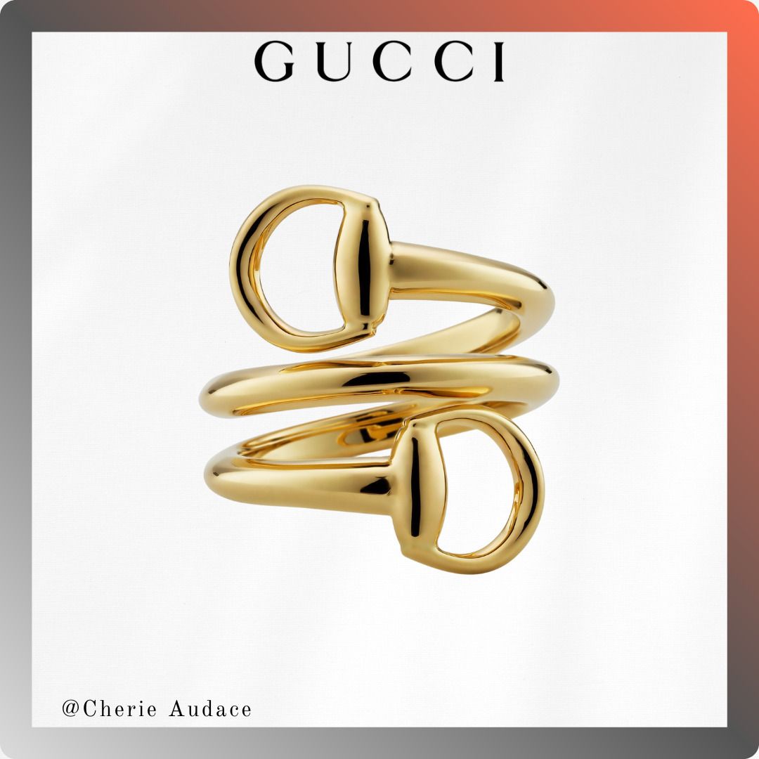 GUCCI グッチ ホースビット18K コントラリエリング☆送料込み☆ (GUCCI