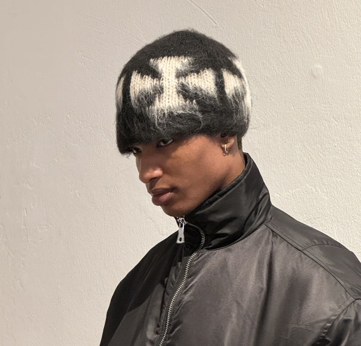 ☆存在感抜群☆【ASKYURSELF】BRUSHED CROSS BEANIE ビーニー