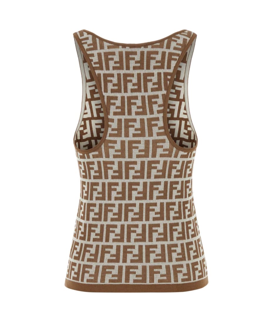 Fendi Embroidered Stretch Cotton Tank Top | italist, ALWAYS LIKE A