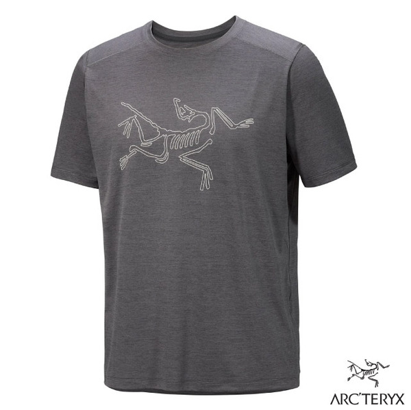 ARCTERYX 始祖鳥】男Stone Green Heather 吸濕排汗透氣快乾短袖圓領衫