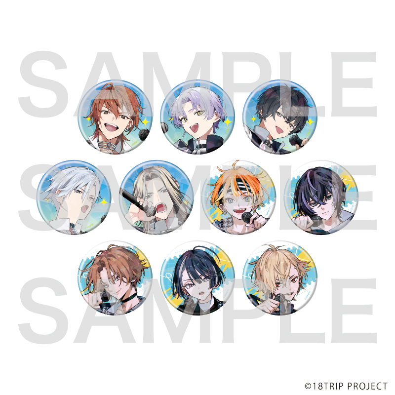 18TRIP_(57mm)_ホログラム缶バッジ 01/BOX(全10種)(公式イラスト