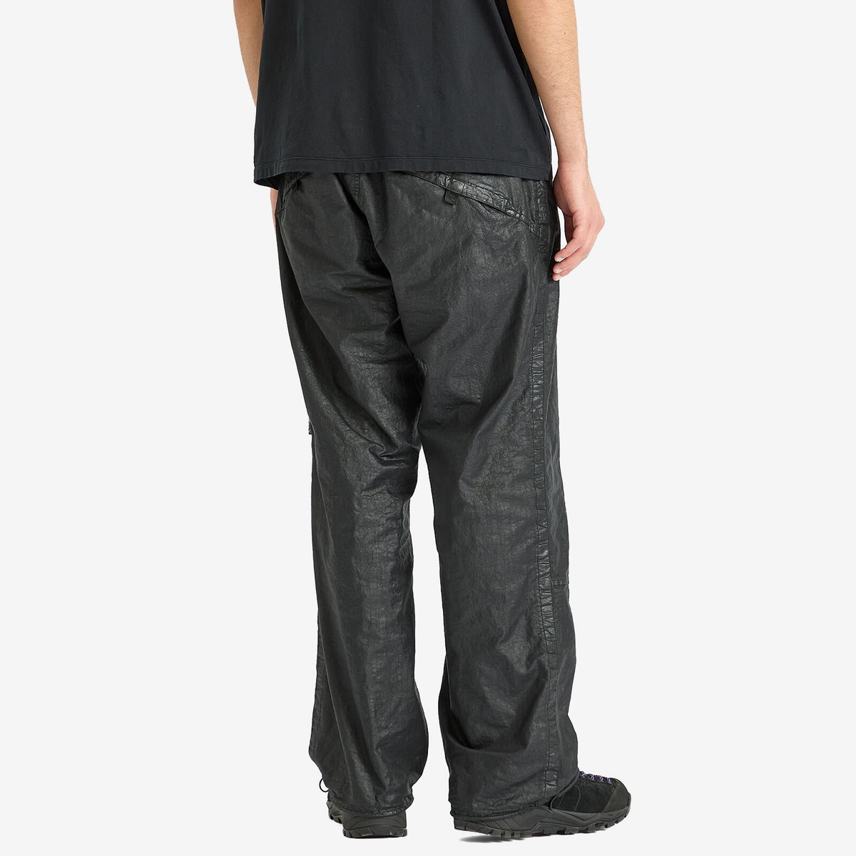 Stone Island Men's Organic Nylon Panama-TC Cargo Pants in Black