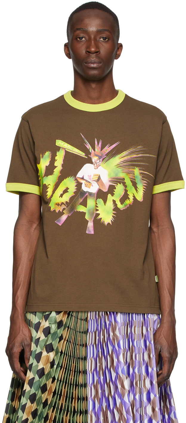 Marc Jacobs Heaven Brown Cotton T-Shirt Marc Jacobs Heaven