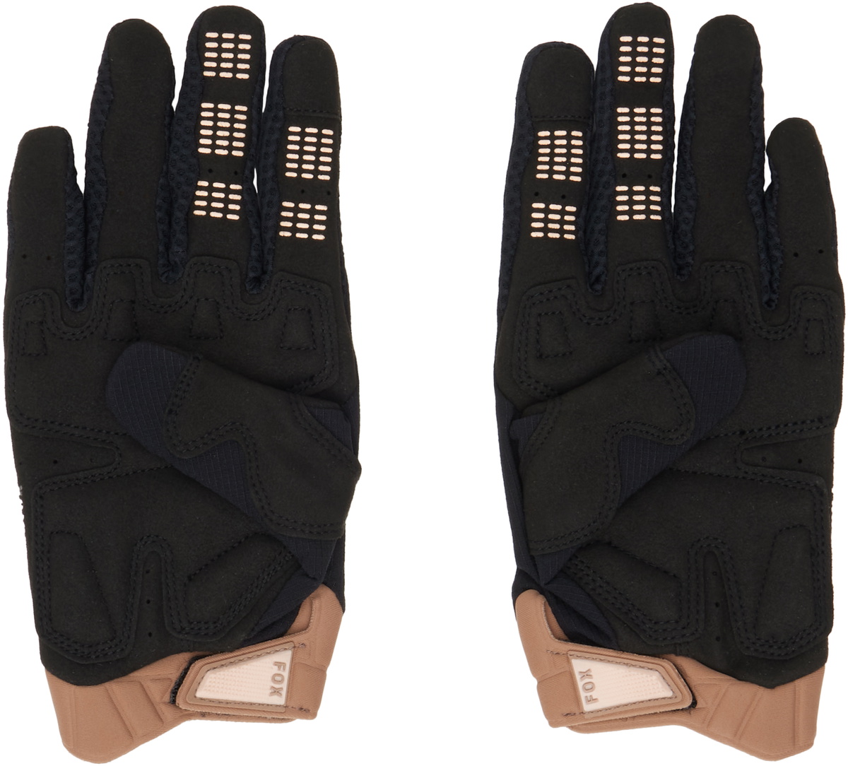 Kiko Kostadinov Black & Taupe Fox Racing Edition Racing Gloves