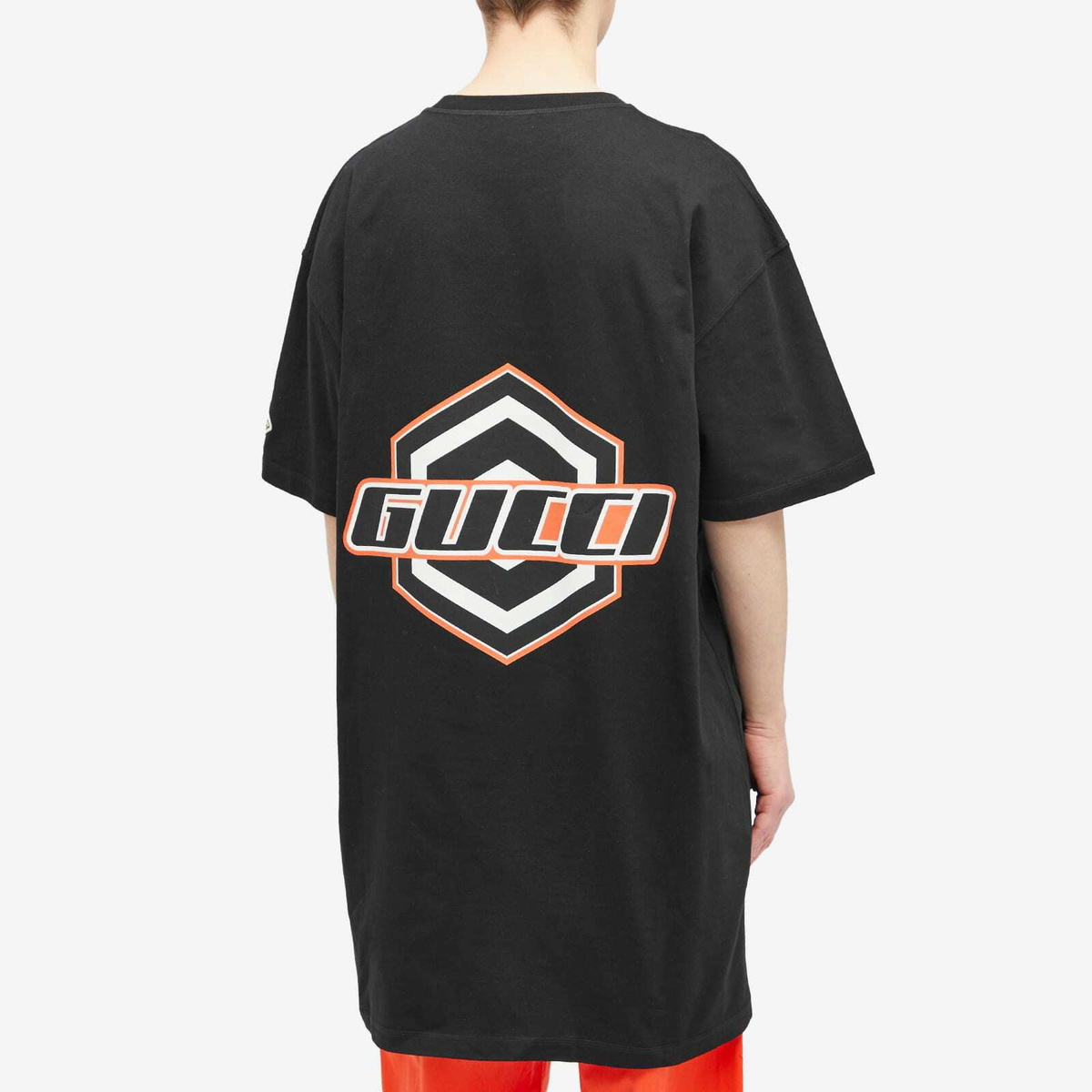 Gucci Men's Moto Logo Long T-Shirt in Black Gucci
