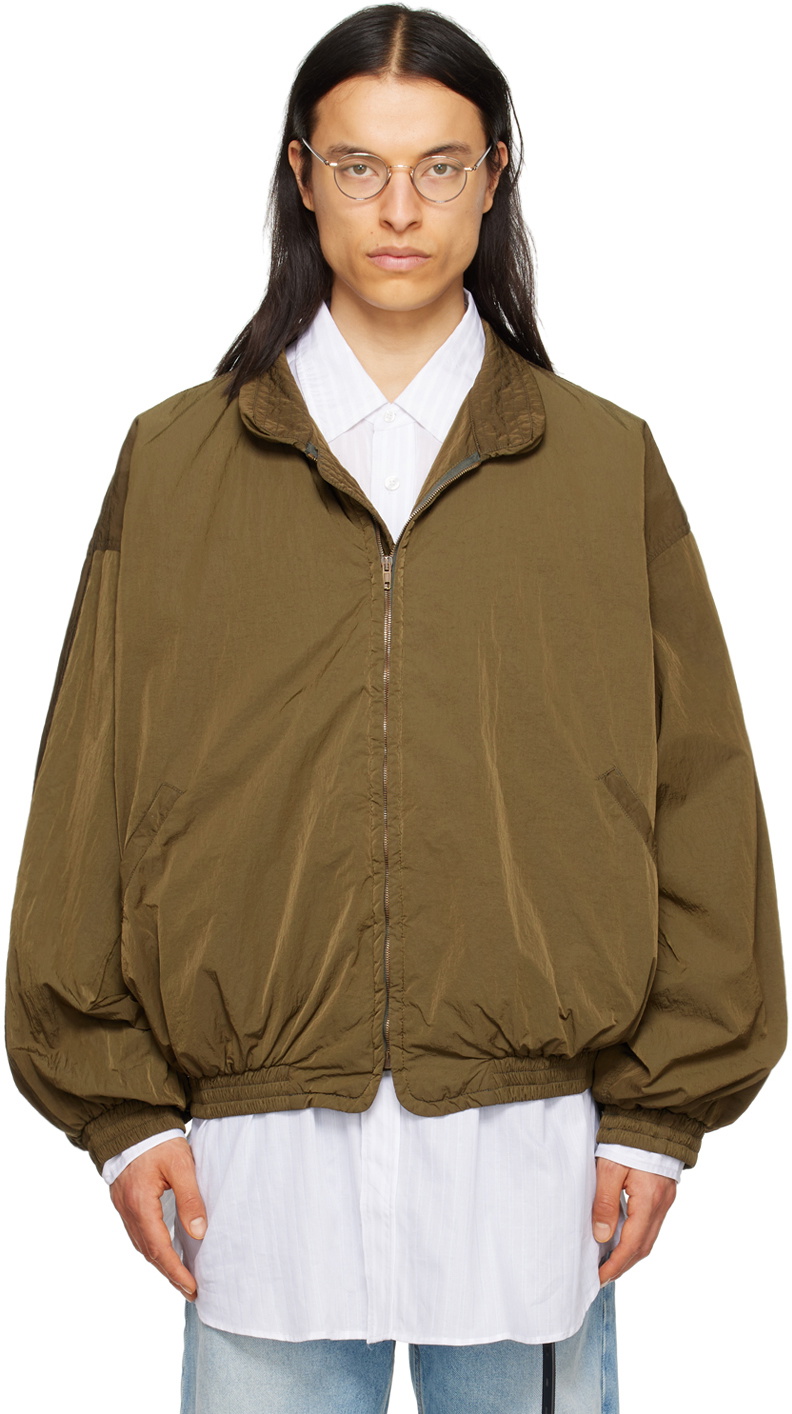 Hed Mayner Khaki Lightweight Bomber Jacket Hed Mayner
