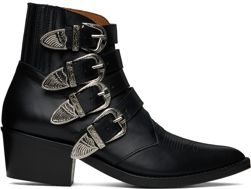 Toga Pulla SSENSE Exclusive Black 4 Metal Cowboy Boots Toga Pulla