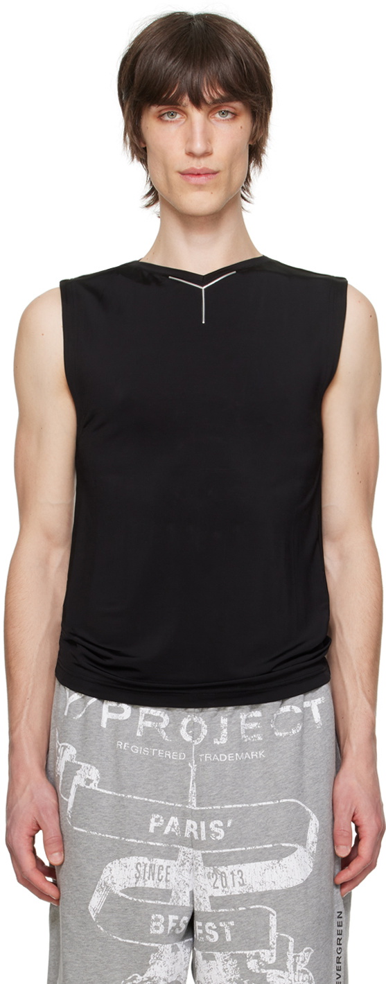 Y/Project Black invisible Strap Tank Top Y/Project