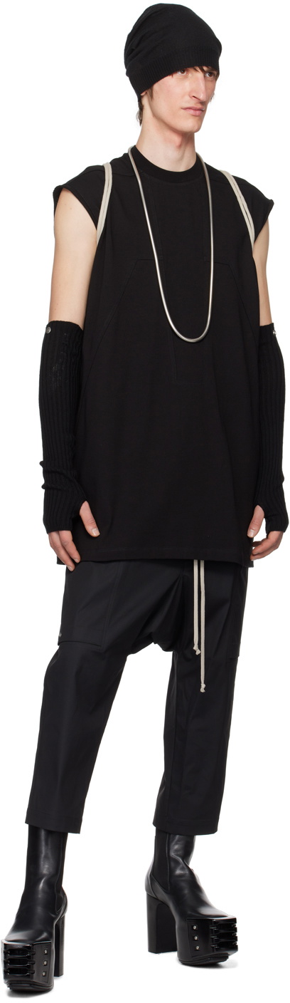 Rick Owens Black Splintered Tarp T-Shirt Rick Owens
