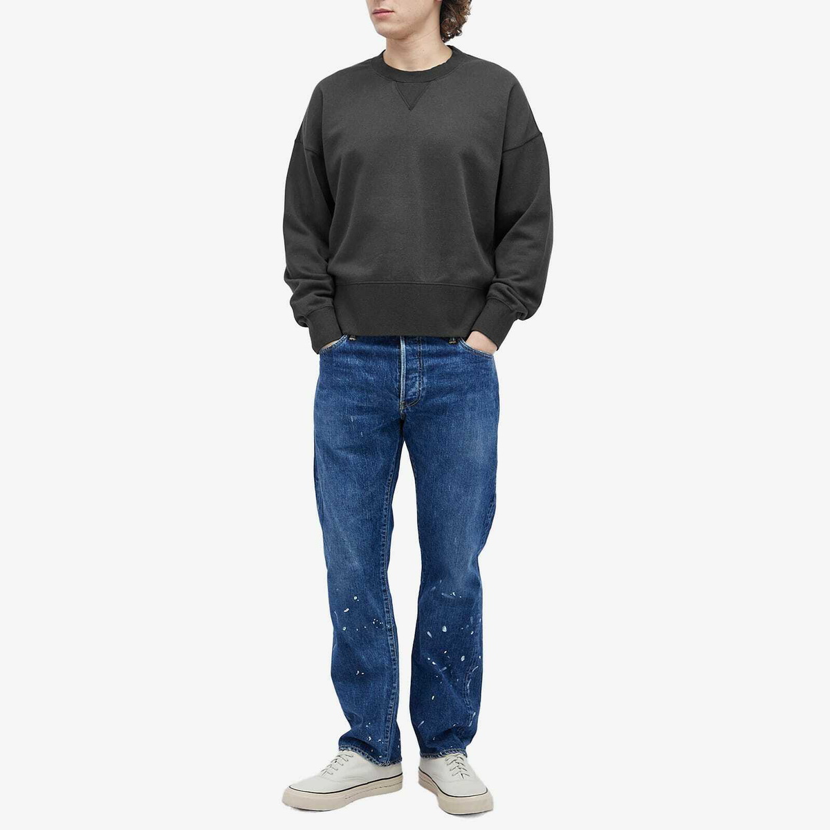 Visvim Men's Court Sweatshirt in Black Visvim