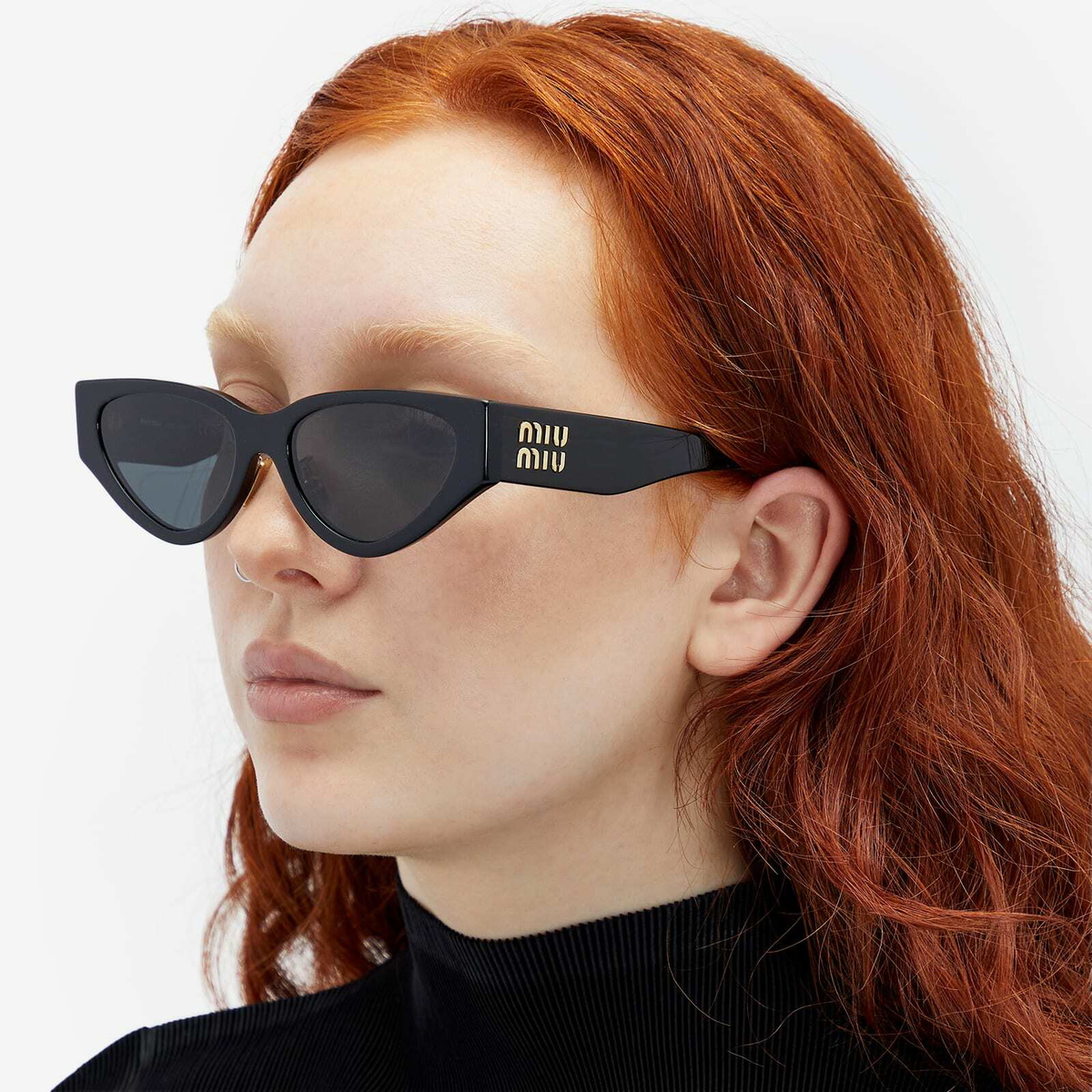 Miu Miu Eyewear Women's 3ZS Sunglasses in Black Miu Miu