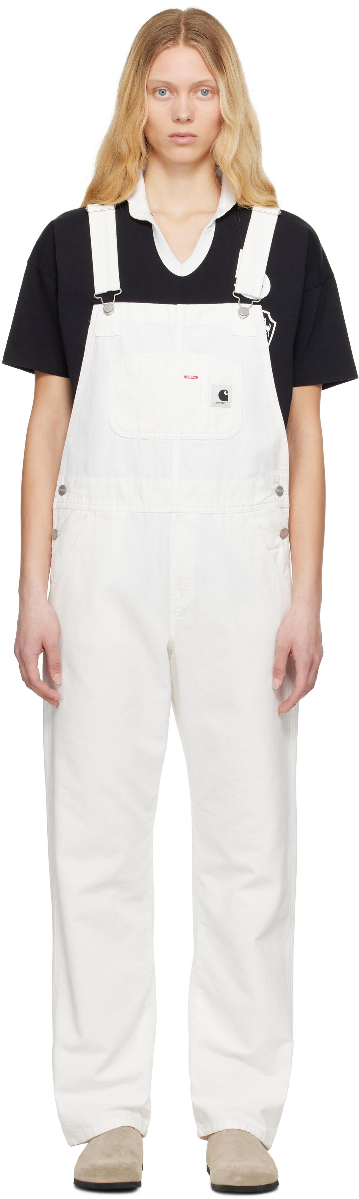 Off-White Bib Straight Overalls by Carhartt Work In Progress on Sale