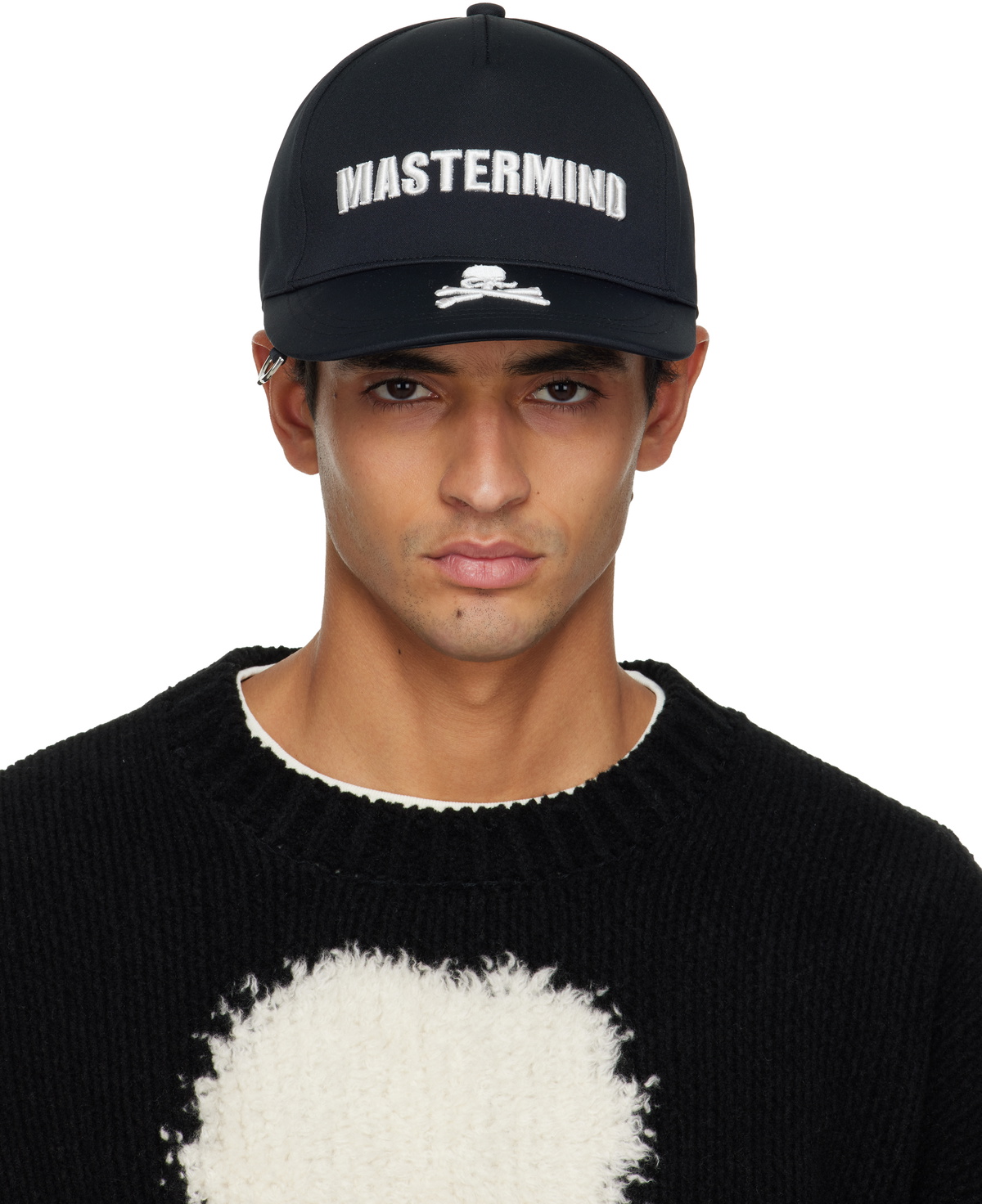 Mastermind World - Embroidered Faux Fur Trapper Hat - Black