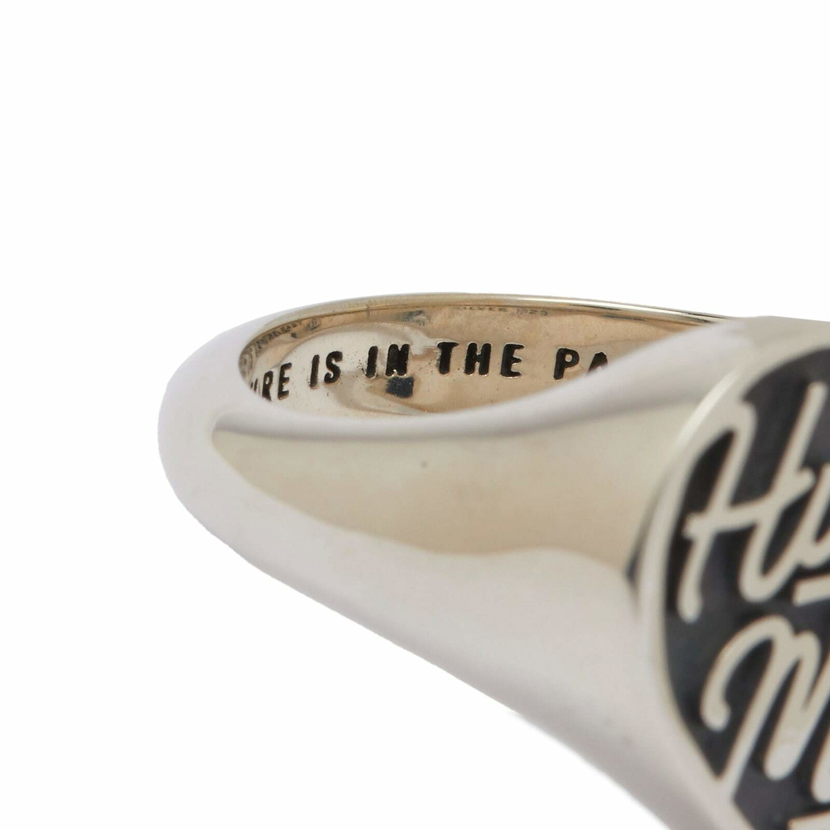 Human Made Men's Heart Silver Ring in Black Human Made